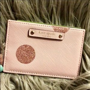 Stunning pink/glitter Kate Spade card holder